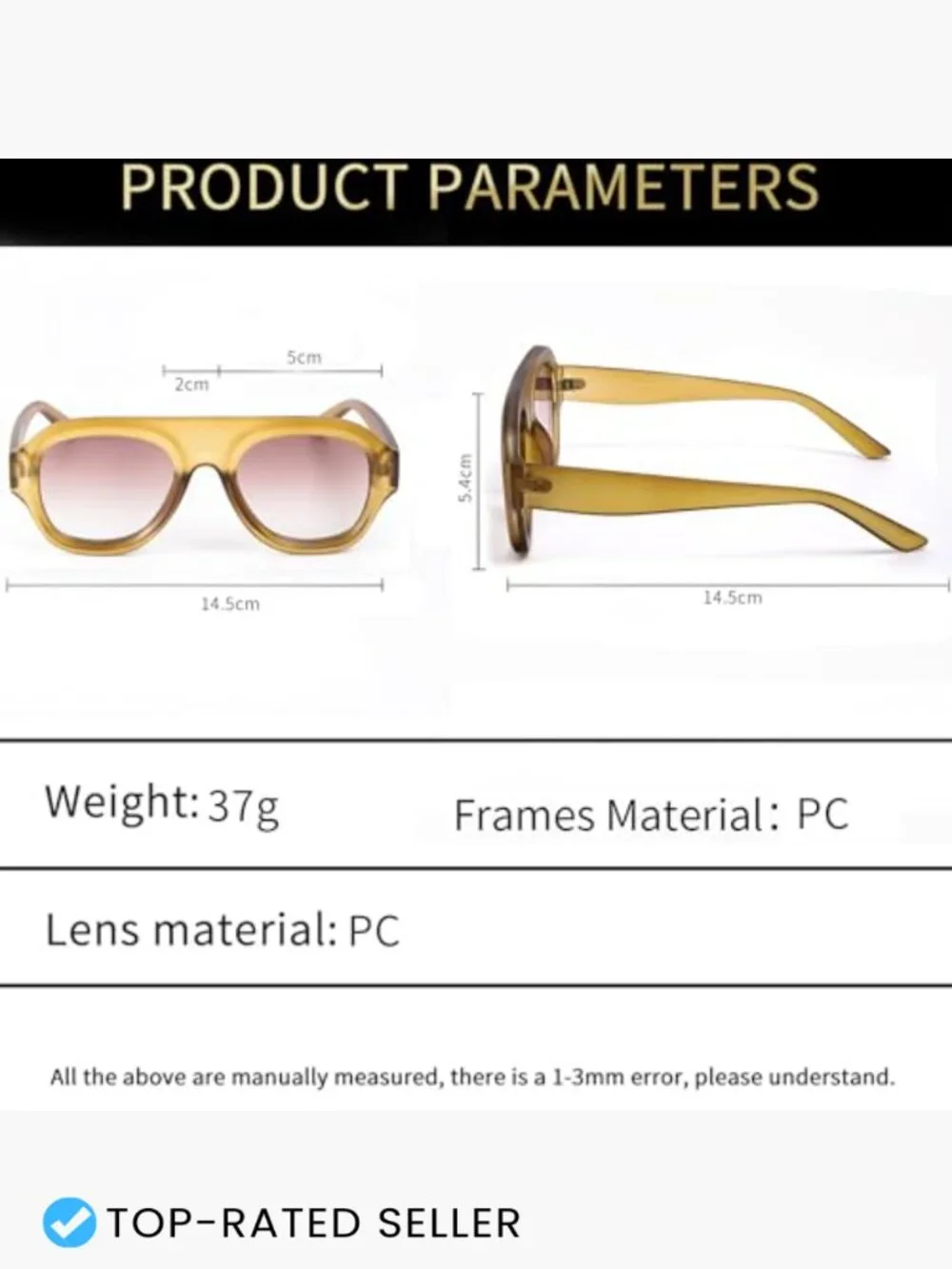 Oversized Square Aviator Sunglasses Retro Chic Classic Trendy Fashion